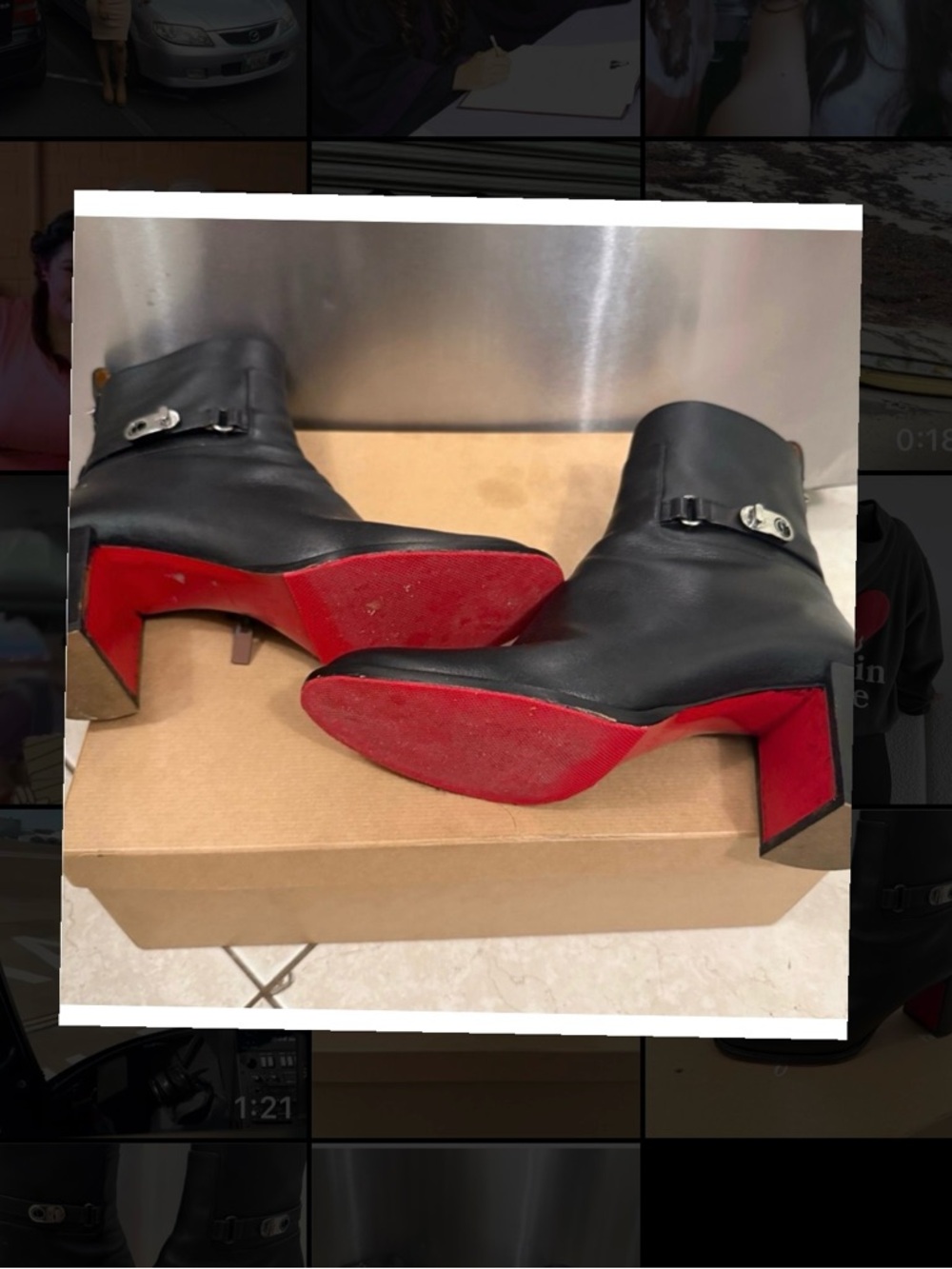 Christian Louboutin Black Women's Ankle Boots.